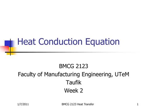 Ch2 Heat Transfer Conduction Ppt