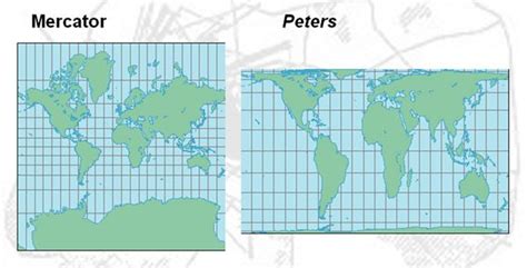 Peters Projection Map Vs Mercator Figure 4 Mercator Projection Left