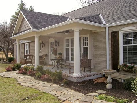 29,480 exceptional & unique house plans at the lowest price. Adding Front Porch Ranch House Home Design Ideas Building ...