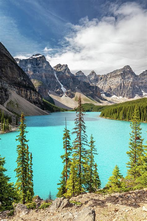 Canadian Rocky Mountains Iconic Landscape Moraine Lake Photograph By