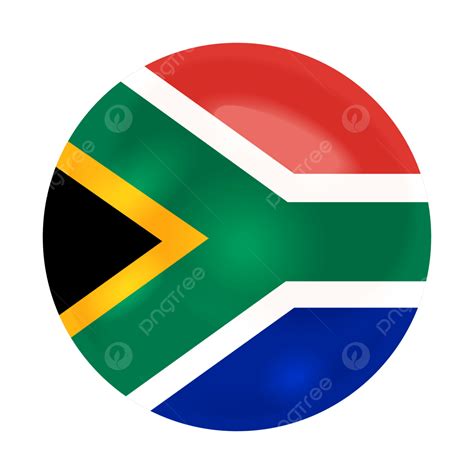 South Africa Round Glossy Flag South Africa Flag South Africa Round