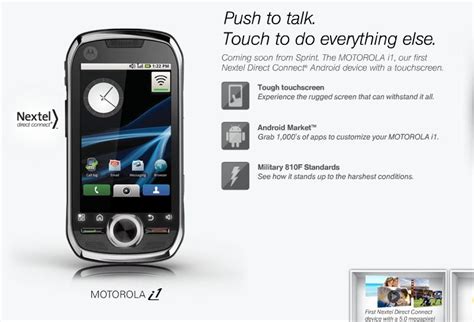 Sprint Motorola I1 Push To Talk Android Phone Coming July 25th
