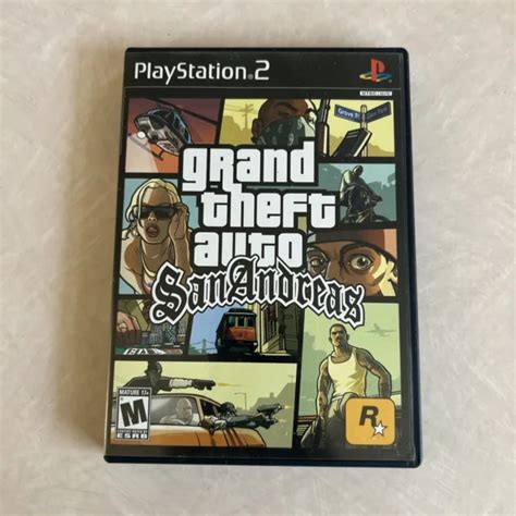 GRAND THEFT AUTO GTA San Andreas PlayStation PS2 Tested Working Has Map