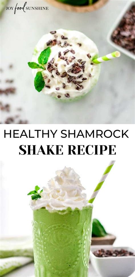 Healthy Shamrock Shake Recipe Joyfoodsunshine