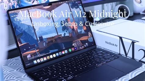 Macbook Air M Midnight Unboxing Setup Customize Realtime Youtube Live View Counter