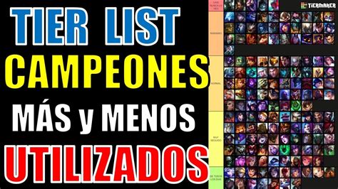 Tier List Campeones Menos Vistos Lol Tier List Lol Tier List