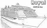 Cruise Coloring Ship sketch template
