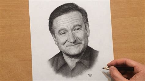 Robin Williams Pencil Portrait Speed Drawing Youtube