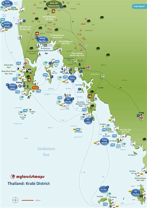 Interactive Tourist Map Of Krabi Thailand