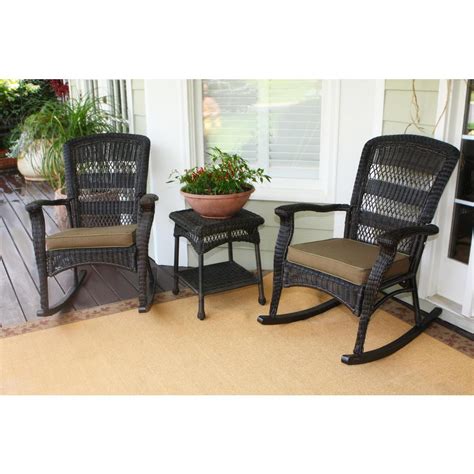 Rocking chair cushions help protect your chair by putting some padding between you and the chair bottom. Tortuga Outdoor Portside Plantation Dark Roast 3-Piece ...