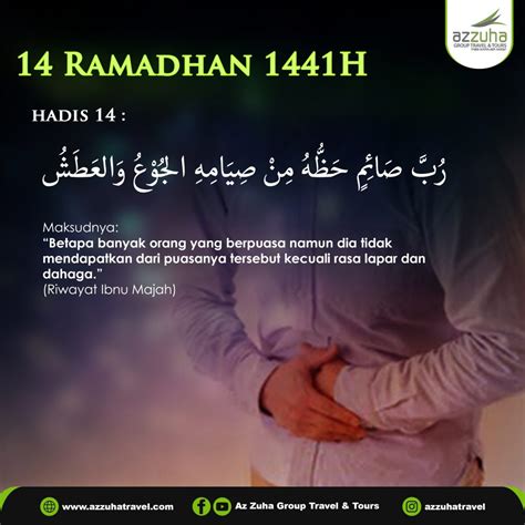 🌸perkongsian 1 Hari 1 Hadis 14 Ramadhan 1441🤗💕 Az Zuha Group Travel