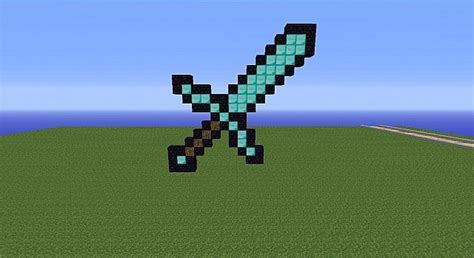 Diamond Sword Pixel Art Minecraft Map