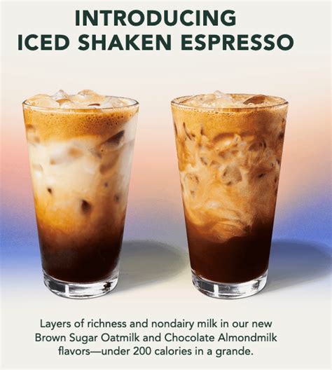Starbucks New Iced Shaken Espresso Drinks Now Offering Oatly Milk