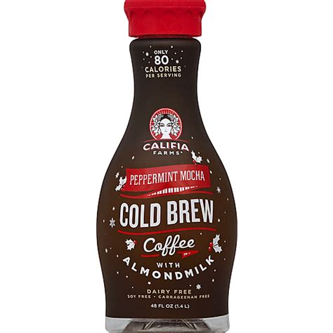Peppermint Mocha Cold Brew Coffee With Almond Milk Juice And Drinks