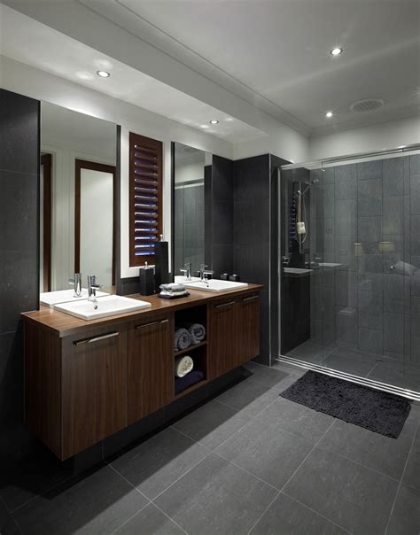 Dark grey is similar to black so it is usually combined with the same colors when interior remodeling. Room idea | Bathroom interior design, Modern bathroom ...