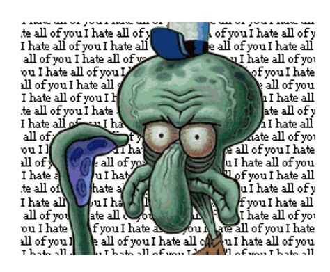 I hate all of you Squidward Cross Stitch Pattern | Etsy