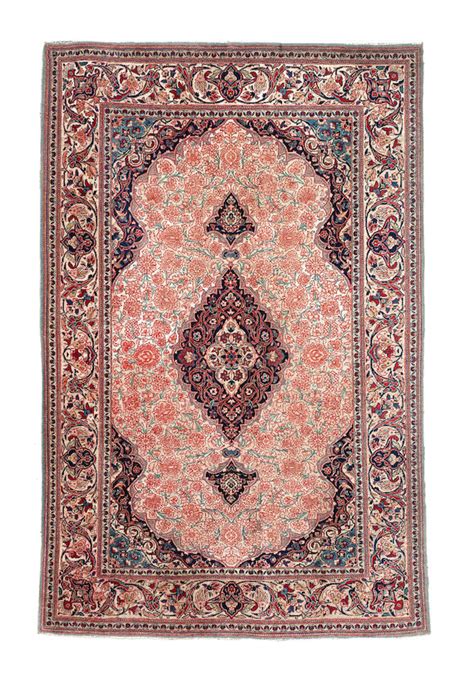 bonhams a part silk kashan rug central persia 208cm x 137cm