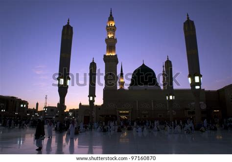 Masjid Mosque Nabawi Sunset Al Madinah Stock Photo Edit Now 97160870
