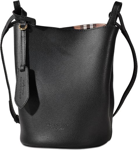 Burberry Womens Leather And Haymarket Check Crossbody