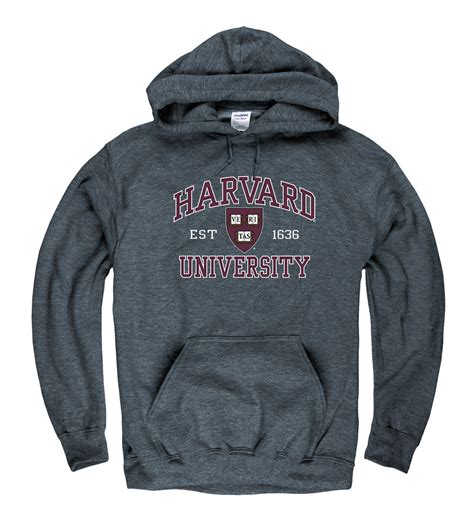 harvard crimson men s hoodie sweatshirt charcoal shop college wear