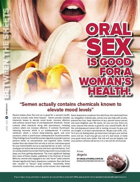 Oral Sex Is Good For A Womans Health Mn Magazine Free Nude Porn Photos