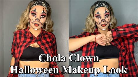 Chola Clown Halloween Makeup Looksantosjourney Youtube
