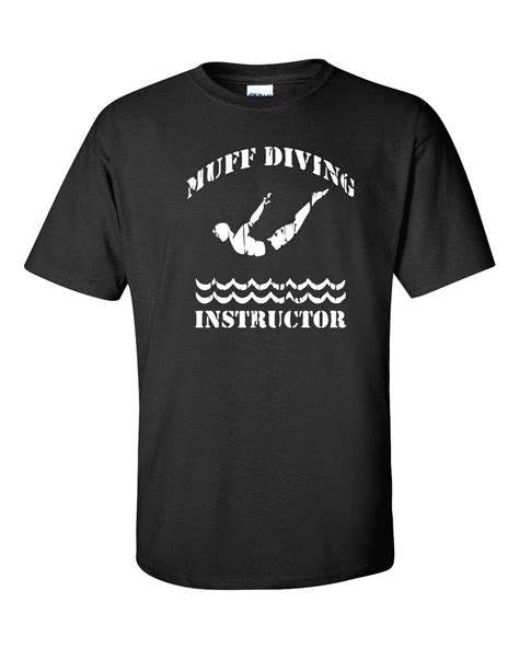 Muff Diving Instructor Diver Swimming Pool Funny Sex Mens Tee Shirt