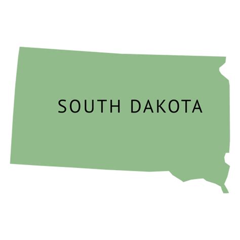 South Dakota State Plain Map Transparent Png And Svg Vector File