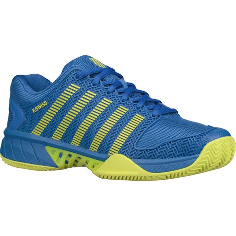 I have slightly wide feet and a small bunion on one foot which has made finding comfortable tennis shoes a challenge to find. K-Swiss Mens Hypercourt Express HB Tennis Shoes - Blue ...