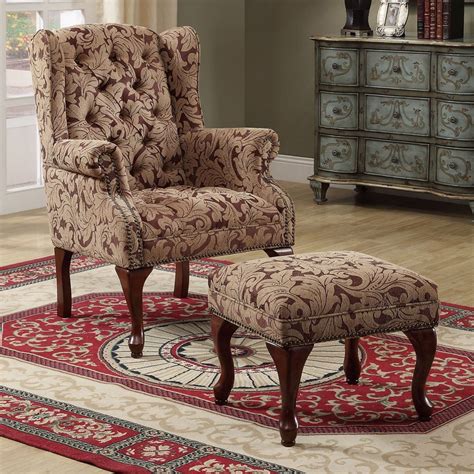 Living Room Traditional Accent Chairs Powell Classic Seating Red And