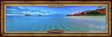 Lanikai Beach Ripples In The Sand Hawaiian Style Panoramic Photograph