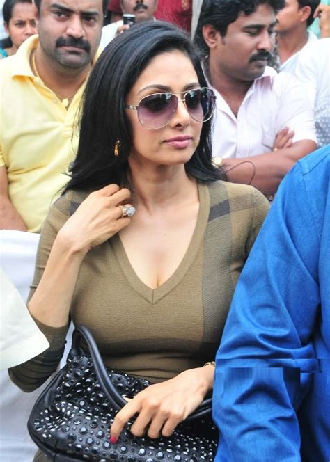 Sridevi Hot Cleavage Exposes Photos