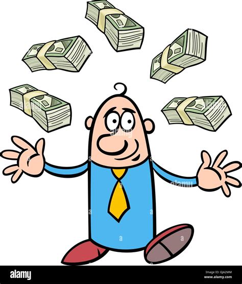 Happy Rich Businessman Cartoon Stock Vector Image And Art Alamy