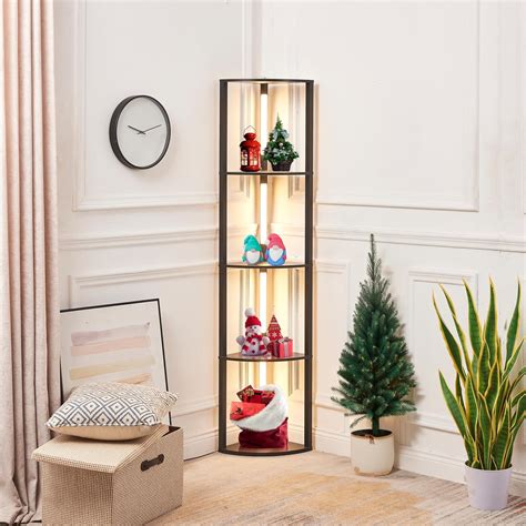 Fenlo Fancy Edge 64 Corner Shelf Floor Lamp For Living Rooms Luxury