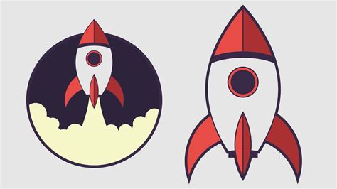 How To Draw A Rocket Spaceship In Adobe Illustrator 🚀 Youtube