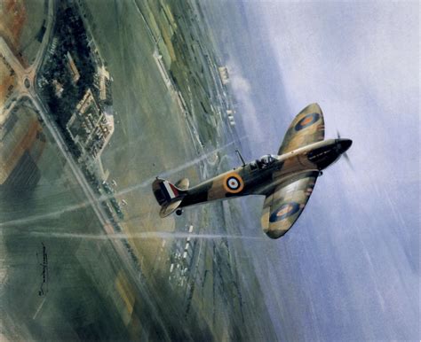 First Of Many By Michael Turner Spitfire Mk I Aviation Art