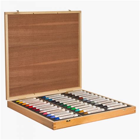 Sennelier Oil Pastel Wooden Box Set Of 36 Large Pastels