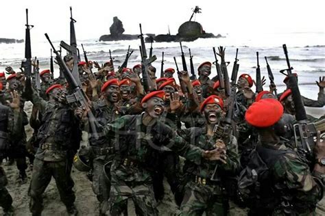 Indonesia Kopassus Completing Their Training To Become Part Of One Of
