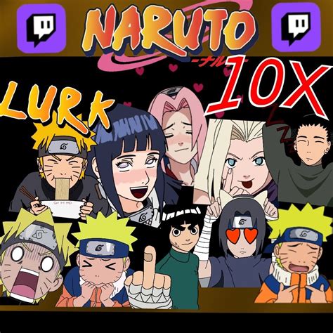 Artstation 10er Pack Naruto Twitch Emotes For Streaming Artworks