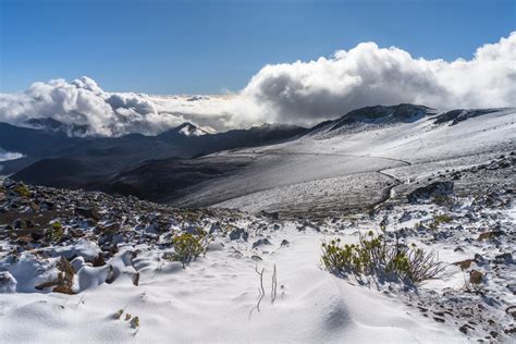 Let It Snow Winter Storm Drops Snow On Haleakala Big Island Summits