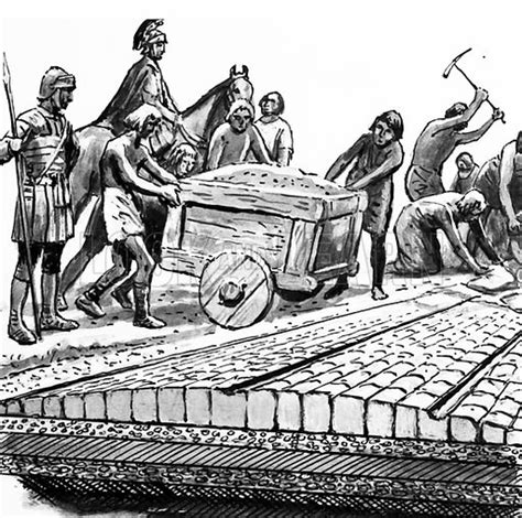 Roman Road Construction Stock Image Look And Learn