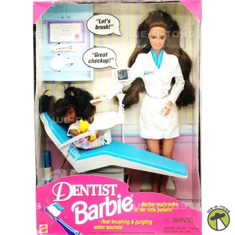 Barbie Dentist Brunette With African American Kelly Doll Set Mattel