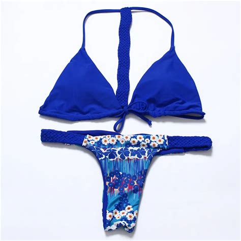 2017 Sexy Bikinis Women Swimsuit Push Up Swimwear Bandage Handmade Crochet Brazilian Bikini Set