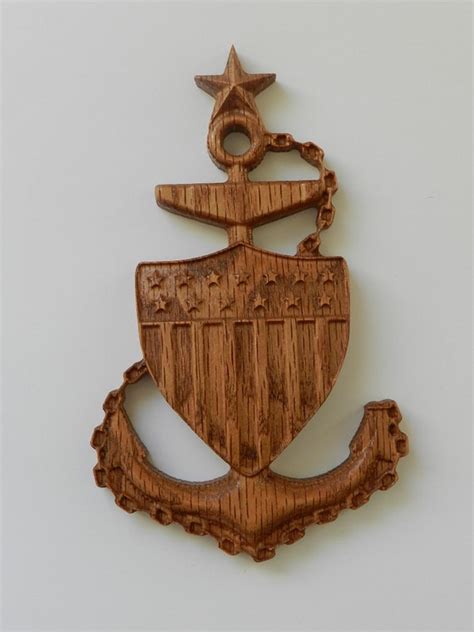 9 Inch 3d Coast Guard Senior Chief Petty Officer Anchor Plaque