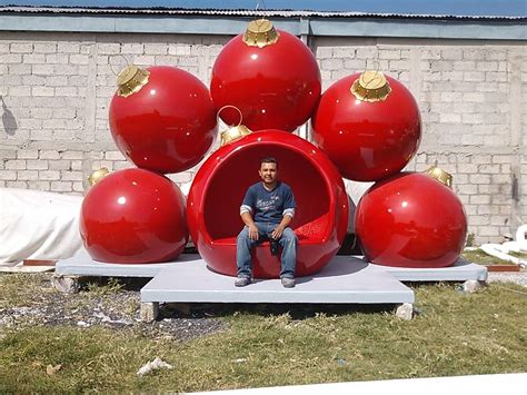 esferas navideñas gigantes en fibra de vidrio y ornamentos mercado libre