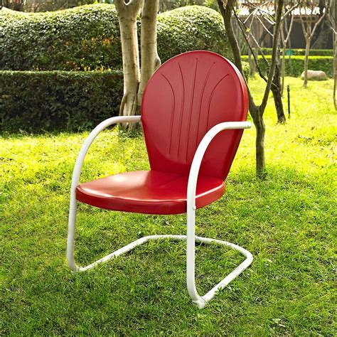 Browse a wide variety of outdoor lounge chairs for sale, including wicker, wood, plastic and metal designs that will help you relax the day away outdoors. Crosley Griffith Metal Chair in Red - CO1001A-RE