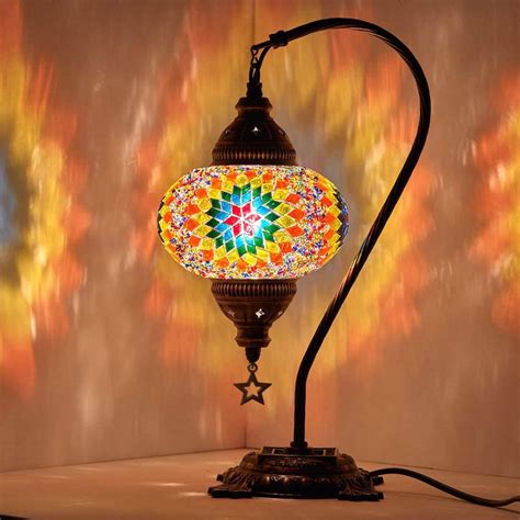 33 Colors DEMMEX Turkish Moroccan Mosaic Table Lamp With US Plug