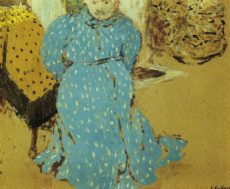 Edouard Vuillard Woman In Blue Dress With White Spots