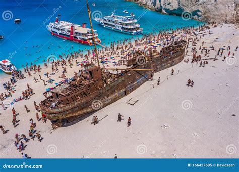 Shipwreck At Navagio Beach Zakynthos Editorial Photo CartoonDealer