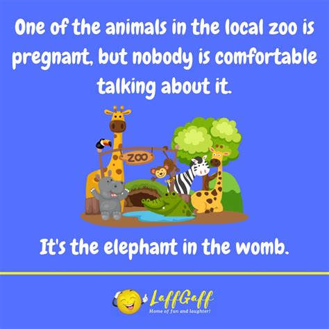 Funny Zoo Pregnancy Joke Laffgaff Home Of Laughter